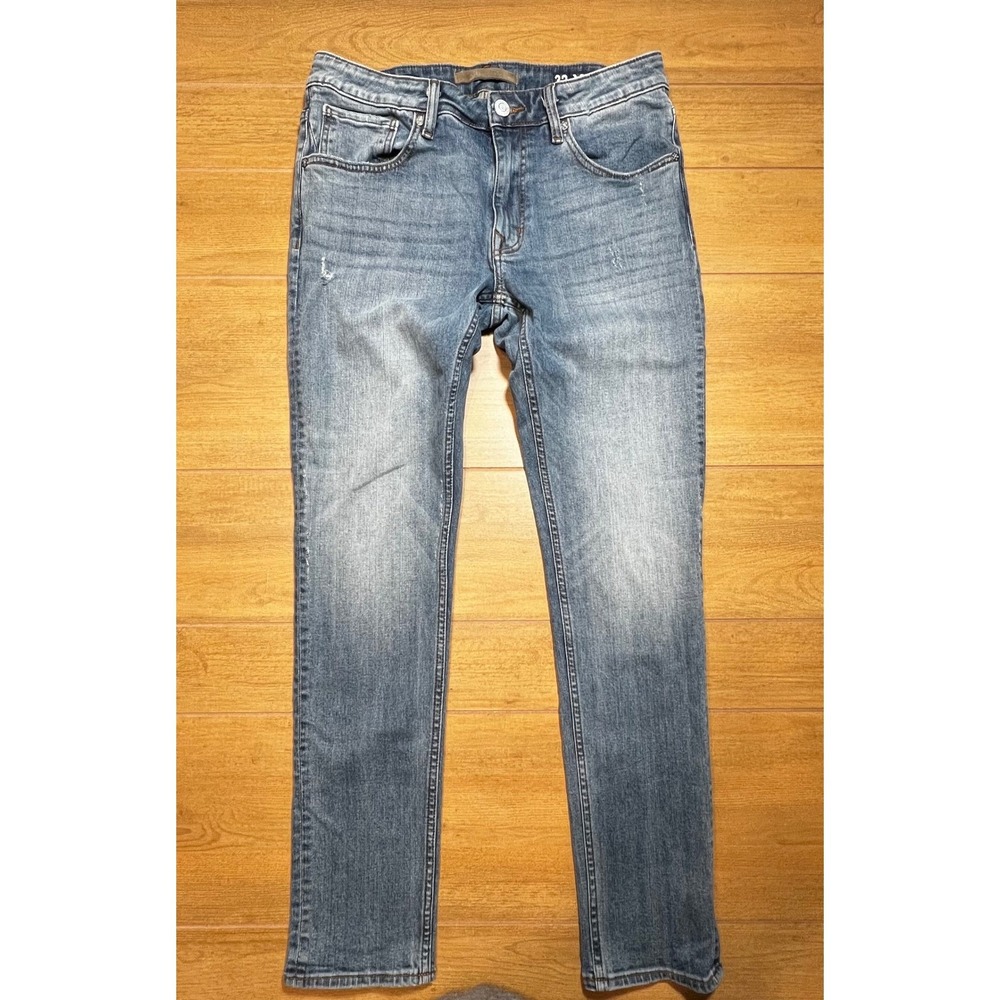 Vigoss Keith 320 Skinny Jeans Medium Wash Distressed Mens Size 32x32